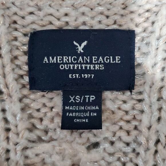 𝅺american Eagle XS pink crewneck knit sweater - Picture 6 of 7